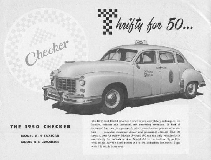 1950 Checker Thrifty Brochure